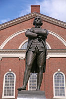 Statue of Samuel Adams in front of Faneuil Hall