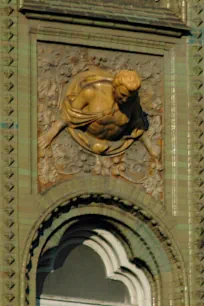 Detail of the exterior of Párisi Udvar, Budapest