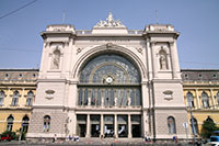 Facade of the East Station in Budapest