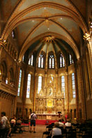 Interior of the Matthias Church in Budapest
