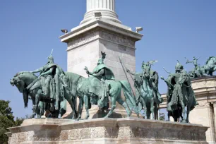 Magyar tribal leaders, Millennium Monument, Heroes' Square, Budapest