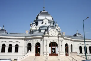 Ice rink entrance at Városliget in Budapest