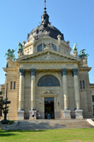 Main entrance of the Széchenyi Baths in Budapest