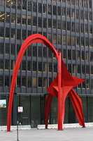 Alexander Calder's Flamingo Sculpture, Federal Center, Chicago