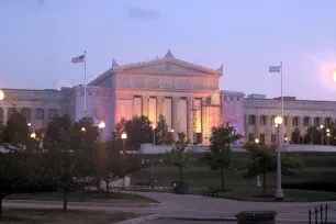 Field Museum in Chicago at dusk