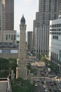 Old Water Tower at Magnificent Mile in Chicago