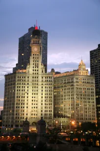 Wrigley Building at dusk, Chicago