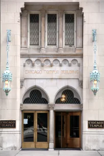 Chicago Temple Building Entrance