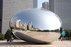 Odd view of the Cloud Gate in Chicago