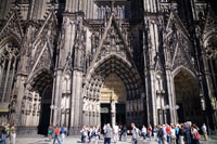 Portals of the west facade of the Cologne Cathedral