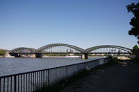 The Hohenzollern Bridge seen from Deutz