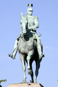 Statue of Emperor Wilhelm II at the Hohenzollern bridge