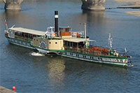 Paddle Steamer on the Elbe river