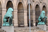 Bronze Lions, New Town Hall, Dresden