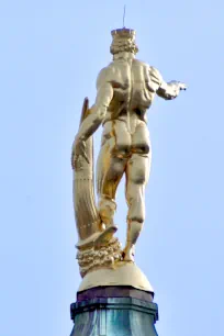 Golden Man, New Town Hall, Dresden