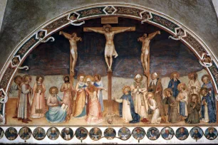 Crucifixion painting by Fra Angelico in the Museo di San Marco, Florence