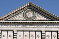 Pediment of the Santa Maria Novella church in Florence