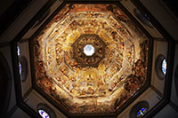 The fresco on the ceiling of the Florence cathedral's dome