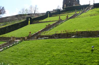 Central staircase and terraced garden in the Bardini Garden in Florence