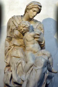 Statue of the madonna in the Medici Chapels, Florence
