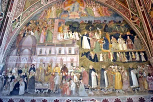Church militant and church triumphant, Spanish Chapel, Santa Maria Novella, Florence