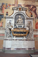 The tomb of Galileo Galilei in Santa Croce, Florence