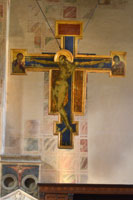 Cimabue's crucifix in Santa Croce, Florence