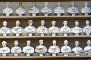 Busts in the Gipsoteca Bartolini, Galleria dell'Accademia, Florence
