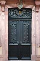 Decorated door of the Goethe haus