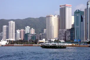 Star Ferry with Hong Kong Skyline