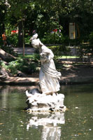 Keeper of the ducks statue in the Estrela Garden