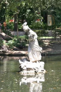 Keeper of the ducks statue in the Estrela Garden