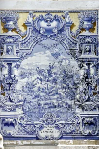 Azulejo panel at the Carlos Lopes pavilion in the Edward VII park