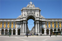 Triumphal arch at the Praca do Comercio in Lisbon