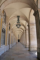 Arcade at the Commerce Square in Lisbon