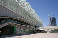 Ground level of the Oriente Station in Lisbon