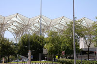 A view of the Oriente Station from Nations' Park