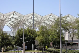 A view of the Oriente Station from Nations' Park