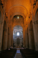 The main nave of the Se Cathedral in Lisbon