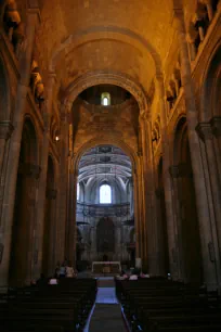 The main nave of the Sé Cathedral in Lisbon