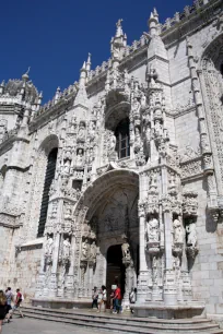 South portal of the Hieronymites church in Belem