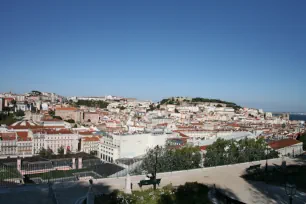 View from the Miradouro de São Pedro de Alcantara in Lisbon