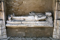 A tomb in the ruins of the Carmo Church, Lisbon