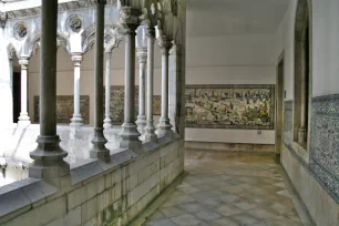 Azulejos in the cloister of the Madre de Deus convent