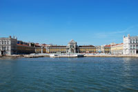 The palace square in Lisbon seen from the Tagus