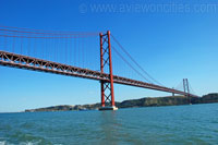 The 25th of April Bridge in Lisbon, Portugal