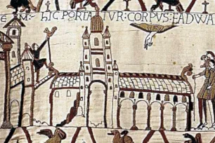Depiction of Westminster Abbey on the Tapestry of Bayeux, London