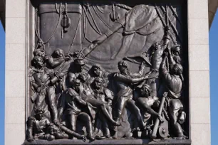 Relief of Admiral Nelson at the Battle of Trafalgar, Nelson's Column, London