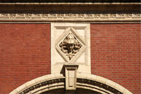 Mascaron on the facade of the Royal Albert Hall, London