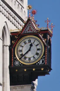 Clock at the Law Courts in London